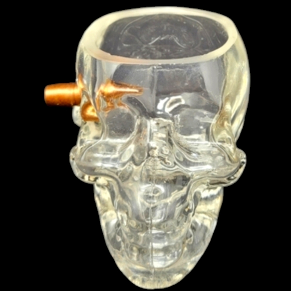 LUCKY SHOT HEADSHOT AND .308 BULLET WHISKY GLASS - Picture 5 of 9